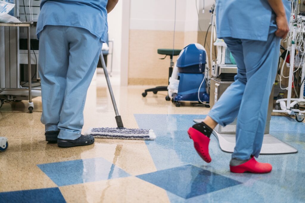 Photo of women from a cleaning company who are cleaning a medical office in scottsdale